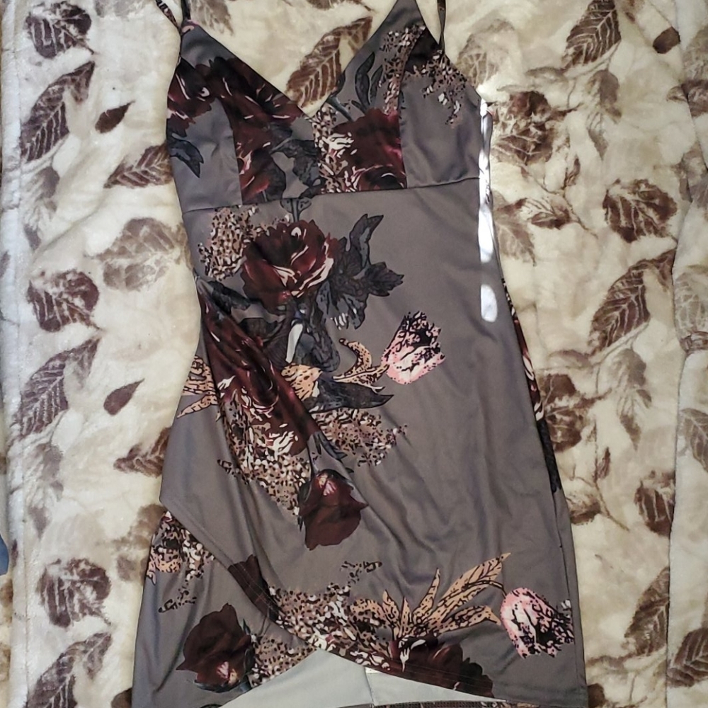 Gray strap dress